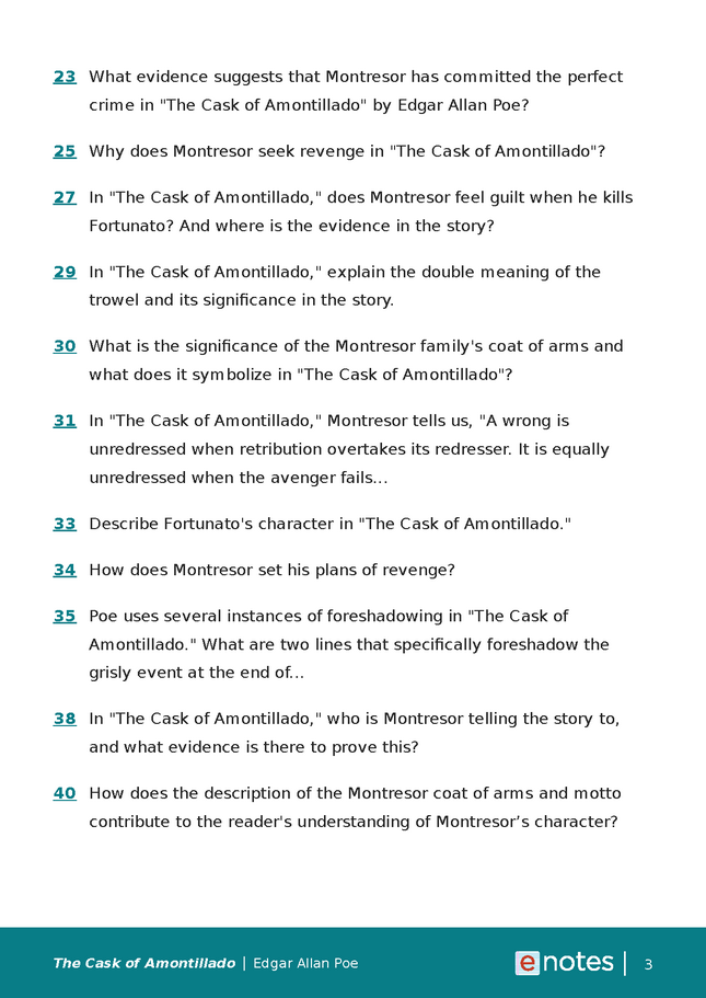 popular questions about the cask of amontillado preview image 3