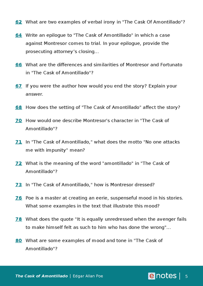 popular questions about the cask of amontillado preview image 5