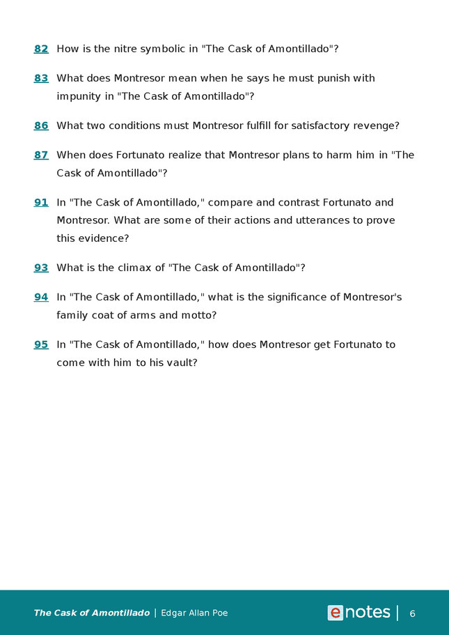 the cask of amontillado comprehension questions and answers pdf