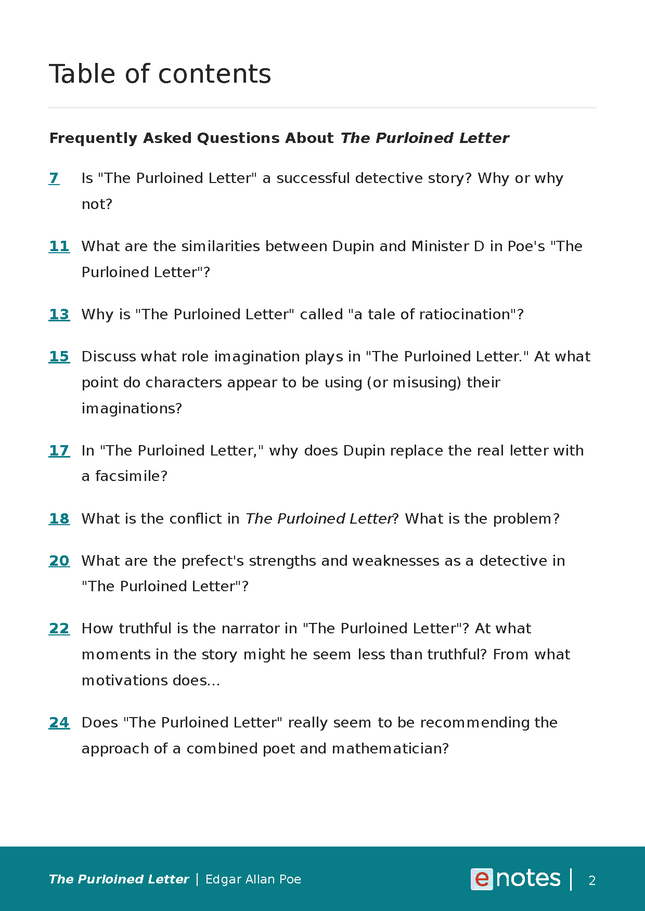 popular questions about the purloined letter preview image 2
