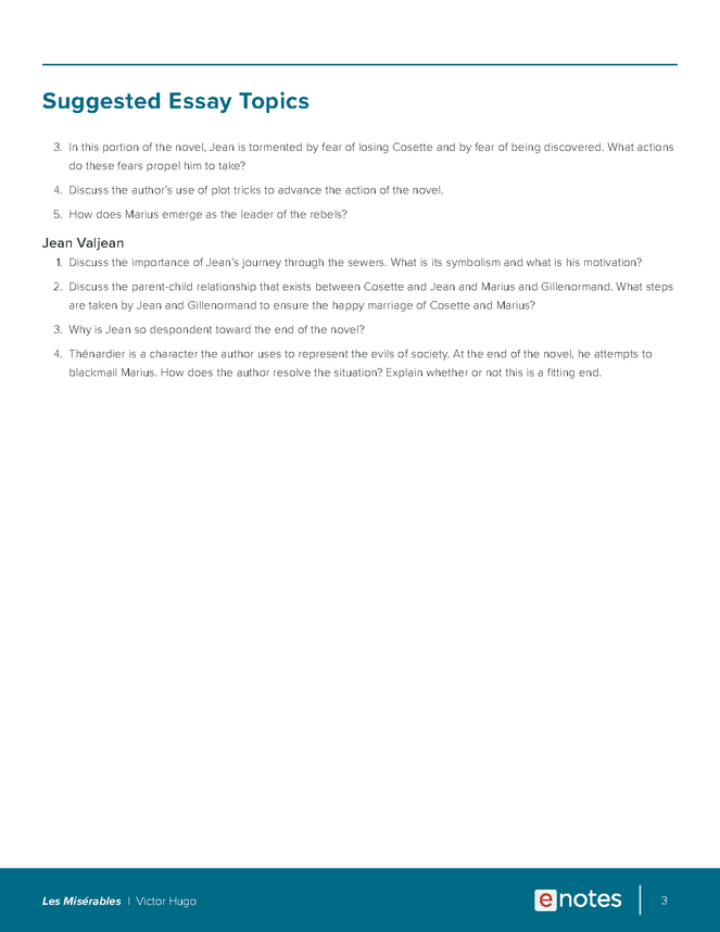 les miserables essay topics and outlines preview image 3