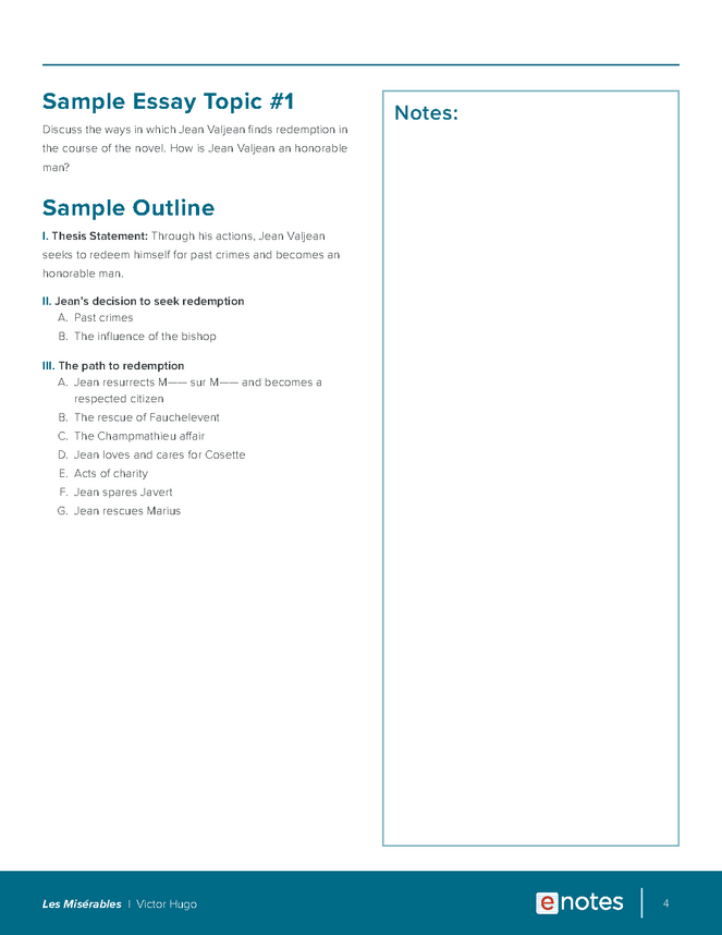 les miserables essay topics and outlines preview image 4