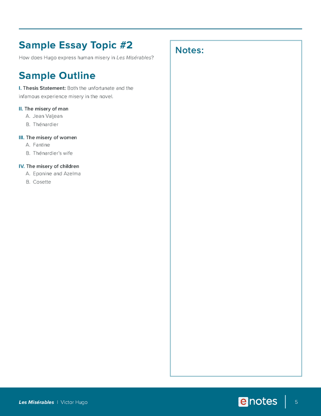 les miserables essay topics and outlines preview image 5