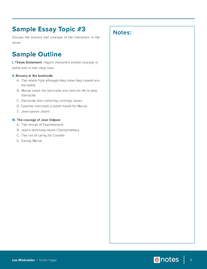 les miserables essay topics and outlines preview image 6