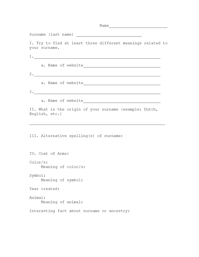 surname study preview image 1