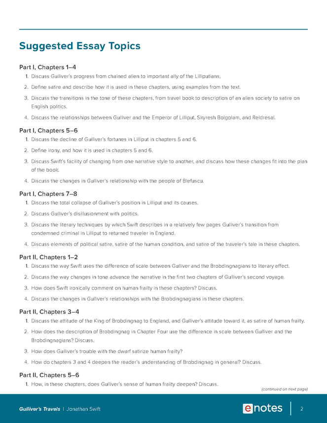 gulliver's travels essay topics and outlines preview image 2