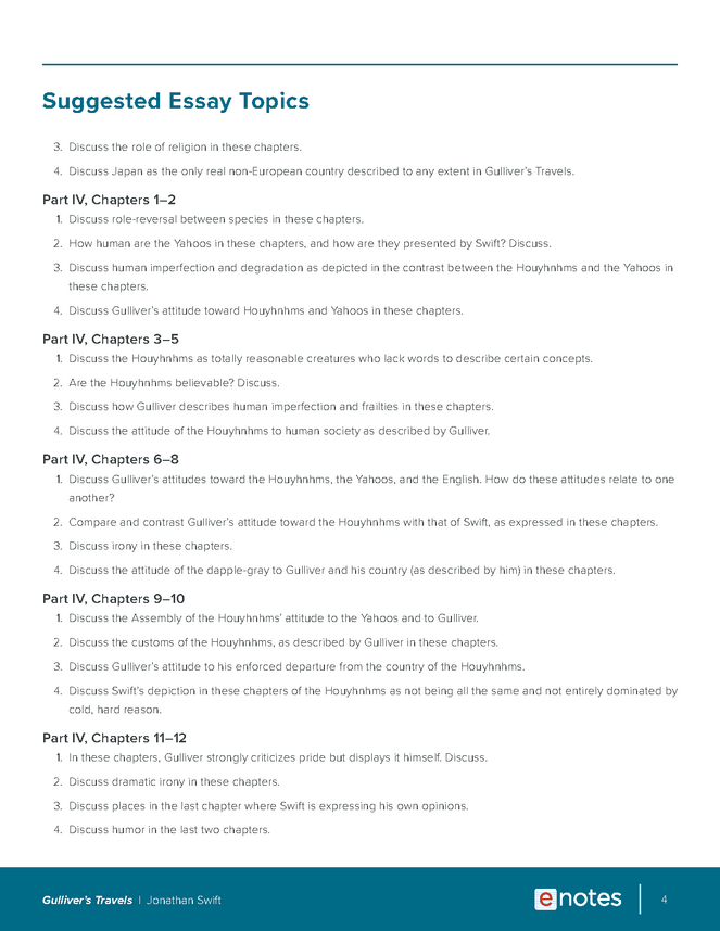 gulliver's travels essay topics and outlines preview image 4