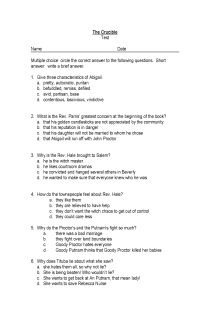the book cover of The Crucible Study Guide Act I