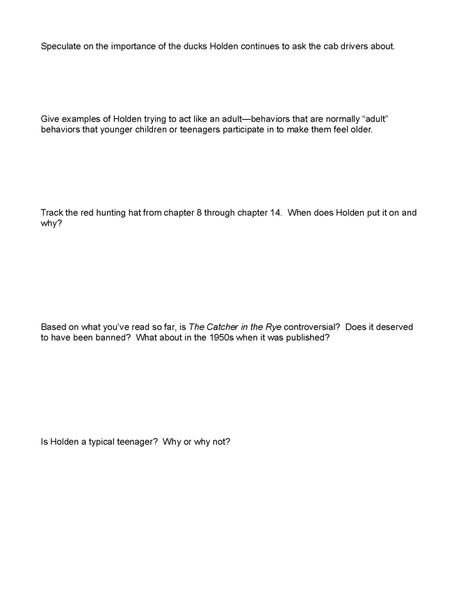 questions for 8-14 of the catcher in the rye preview image 2