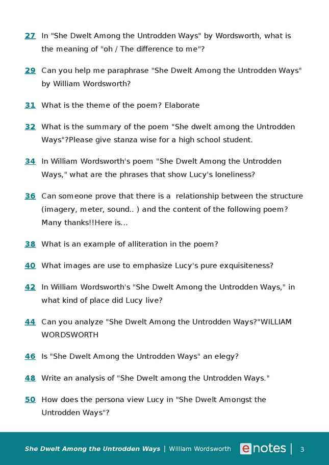 popular questions about she dwelt among the untrodden ways preview image 3