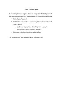 the book cover of Essay and rubric for Olaudah Equiano