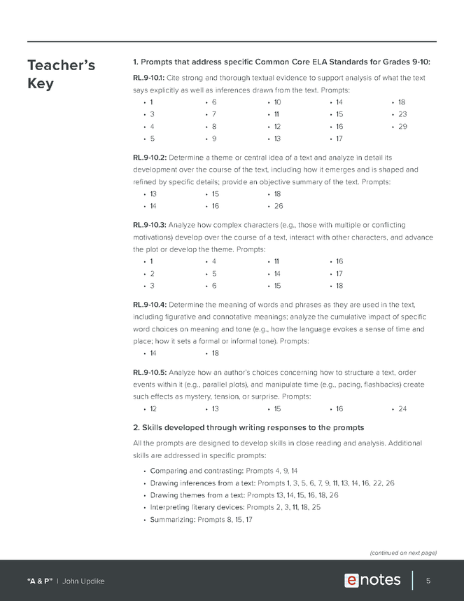 a & p enotes reading response prompts preview image 5