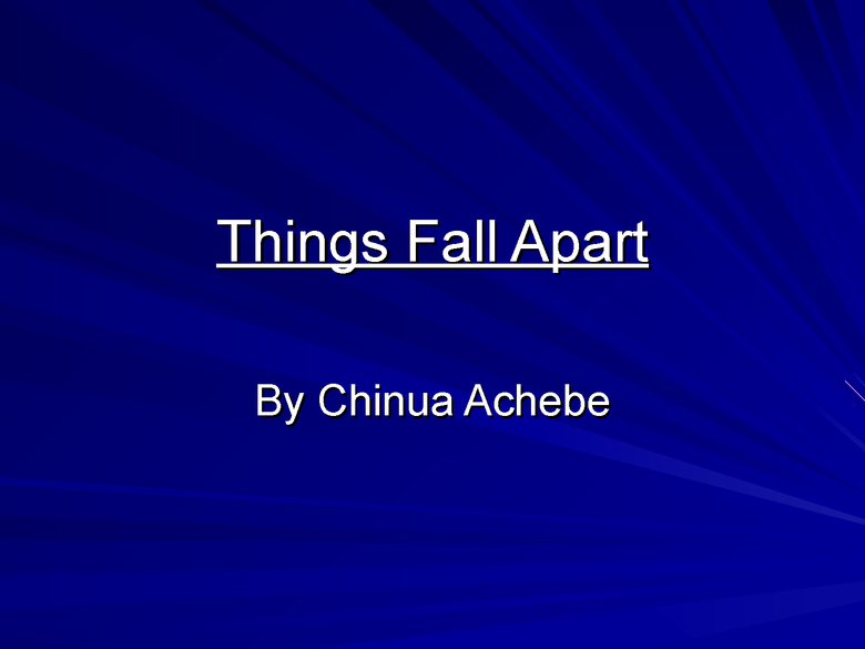 things fall apart: introduction powerpoint preview image 1