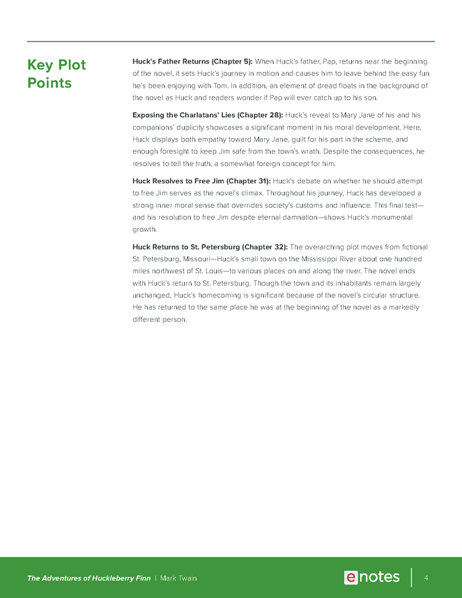 the adventures of huckleberry finn enotes teaching guide preview image 4
