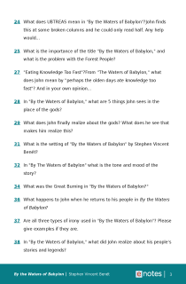 Preview image of Popular Questions About By the Waters of Babylon