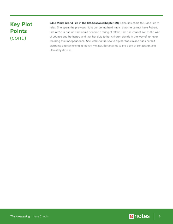 The Awakening eNotes Teaching Guide - eNotes.com