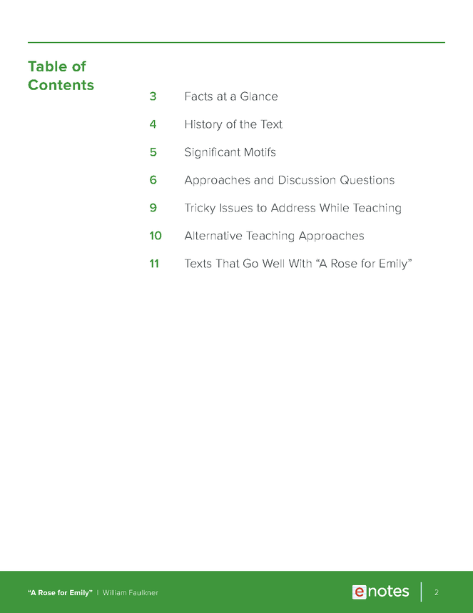 a rose for emily enotes teaching guide preview image 2
