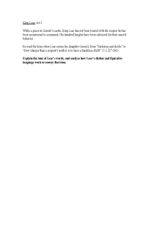 Cover image of King Lear: Act I Essay Topic