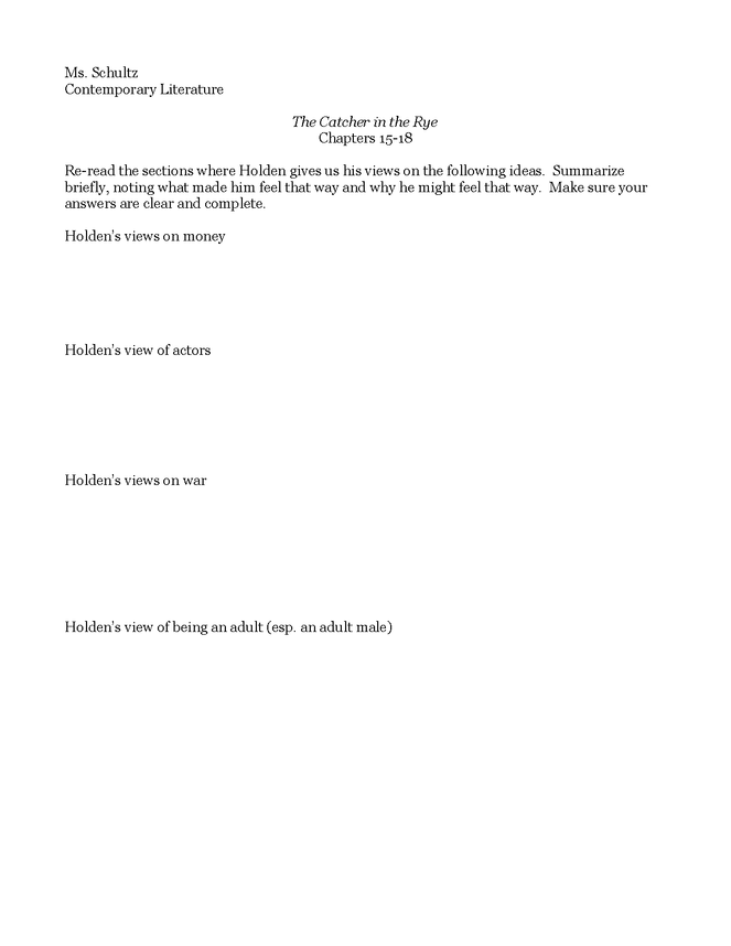 group work for chapter 15-18 of the catcher in the rye preview image 6
