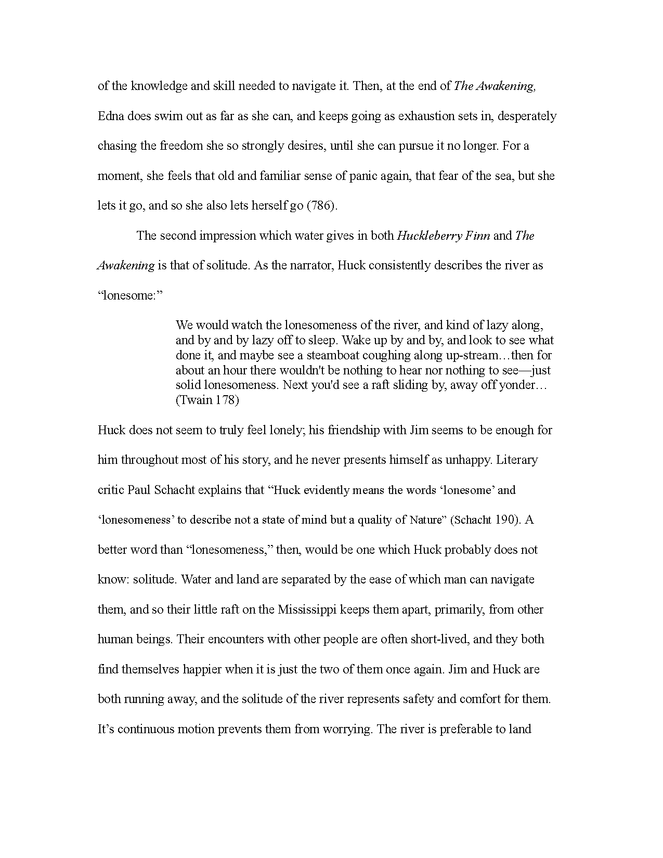 critical essay on "the awakening" and "huckleberry finn" preview image 4