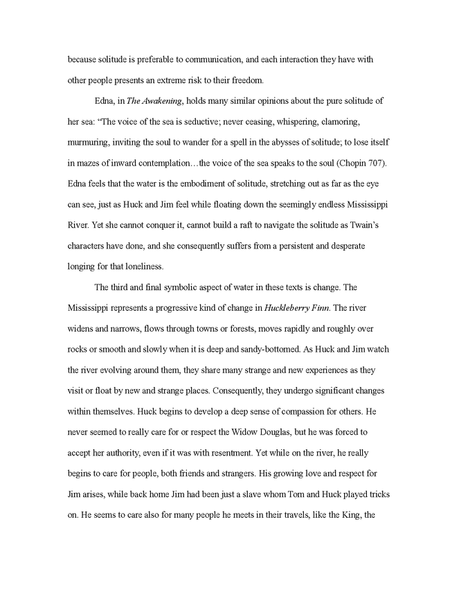 critical essay on "the awakening" and "huckleberry finn" preview image 5