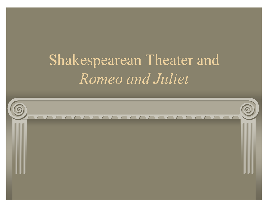 shakespearean theater and romeo and juliet introductory notes preview image 1