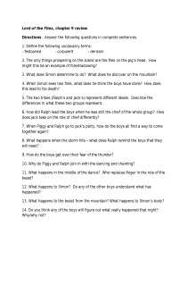 the book cover of Lord of the Flies, chapter 9 review