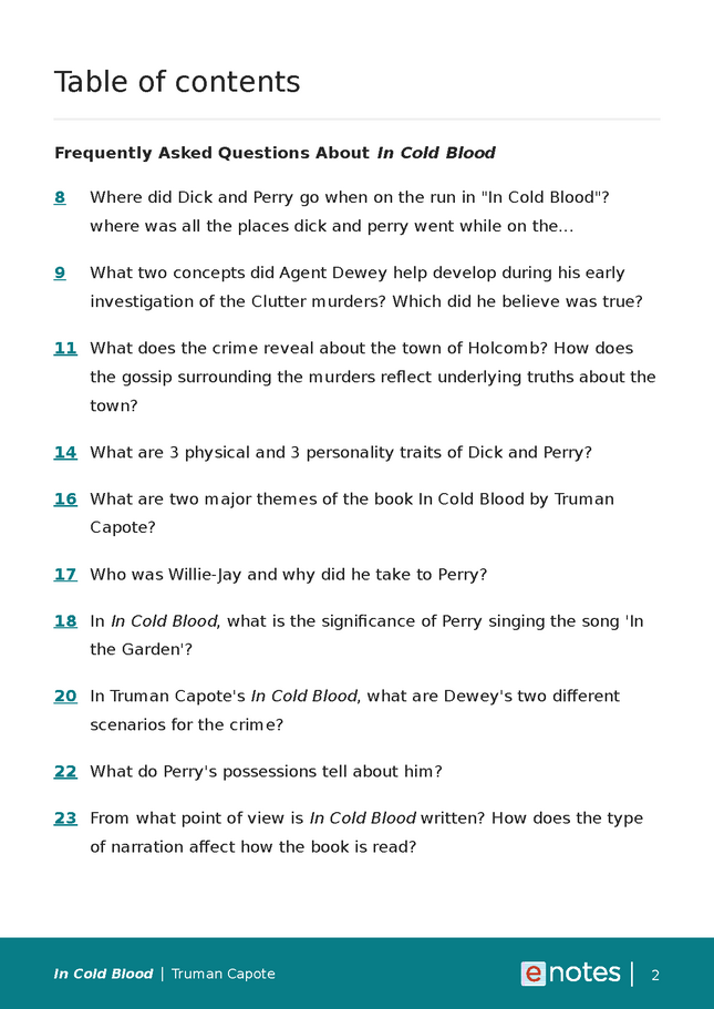 popular questions about in cold blood preview image 2
