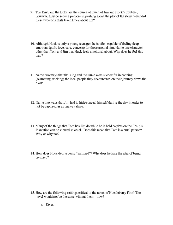 huckleberry finn final test preview image 2