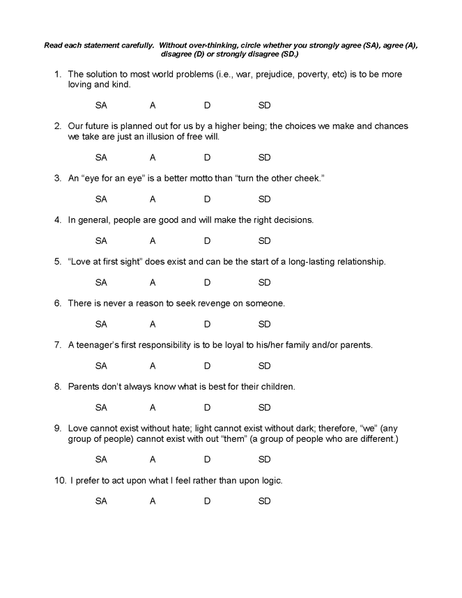 romeo and juliet anticipation guide preview image 1