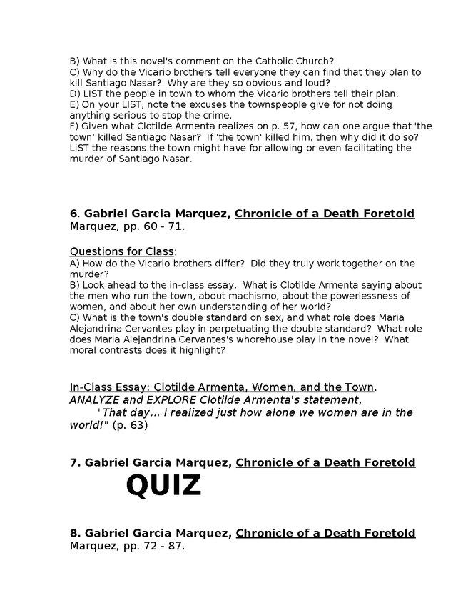 syllabus: garcia marquez, chronicle of a death foretold preview image 4