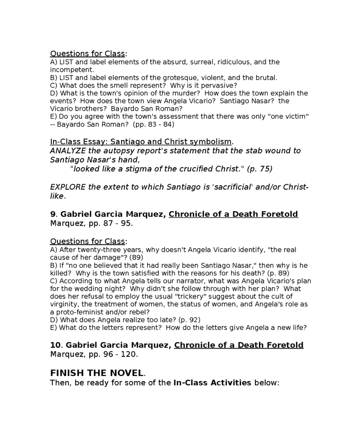 syllabus: garcia marquez, chronicle of a death foretold preview image 5