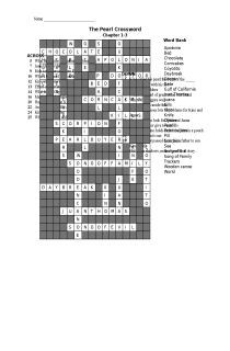 the book cover of The Pearl Ch1-3 Crossword KEY