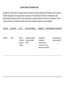 the book cover of Canterbury Tales: Character Study Chart