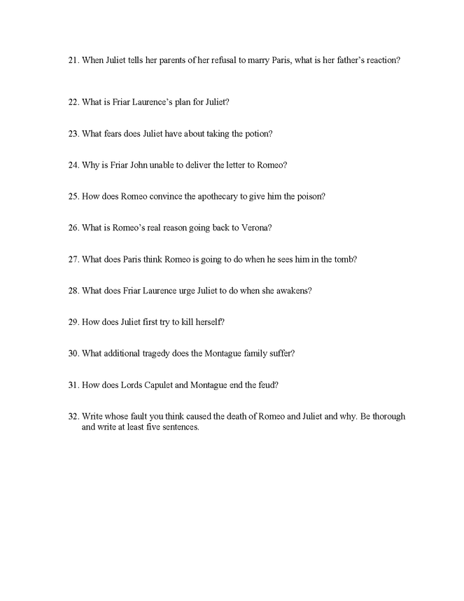 romeo and juliet exam preview image 3
