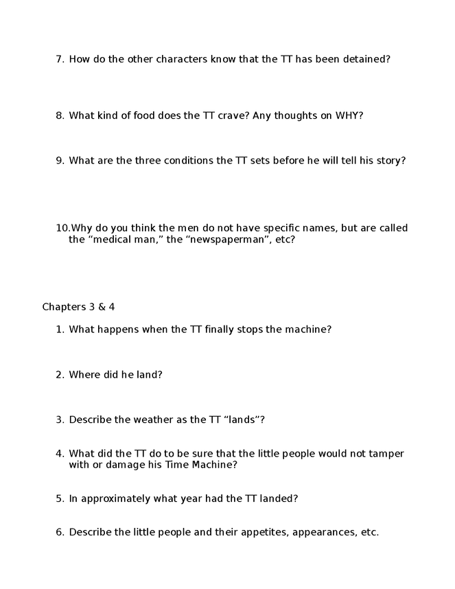 time machine study guide/review sheets preview image 2