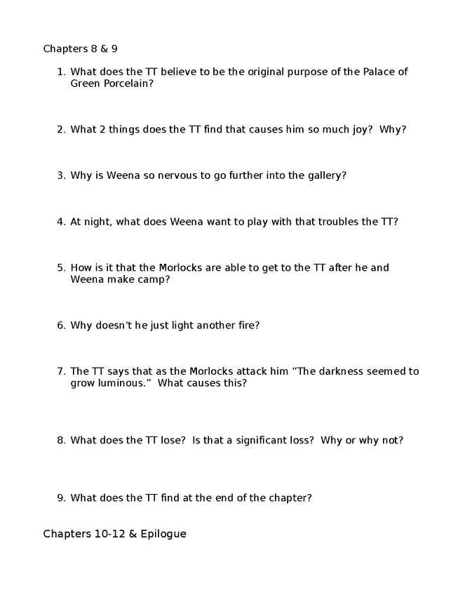time machine study guide/review sheets preview image 5